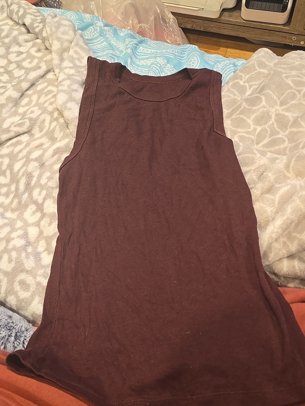 ❤️10/$30 Nwot A New Day Ribbed Tank Burgundy